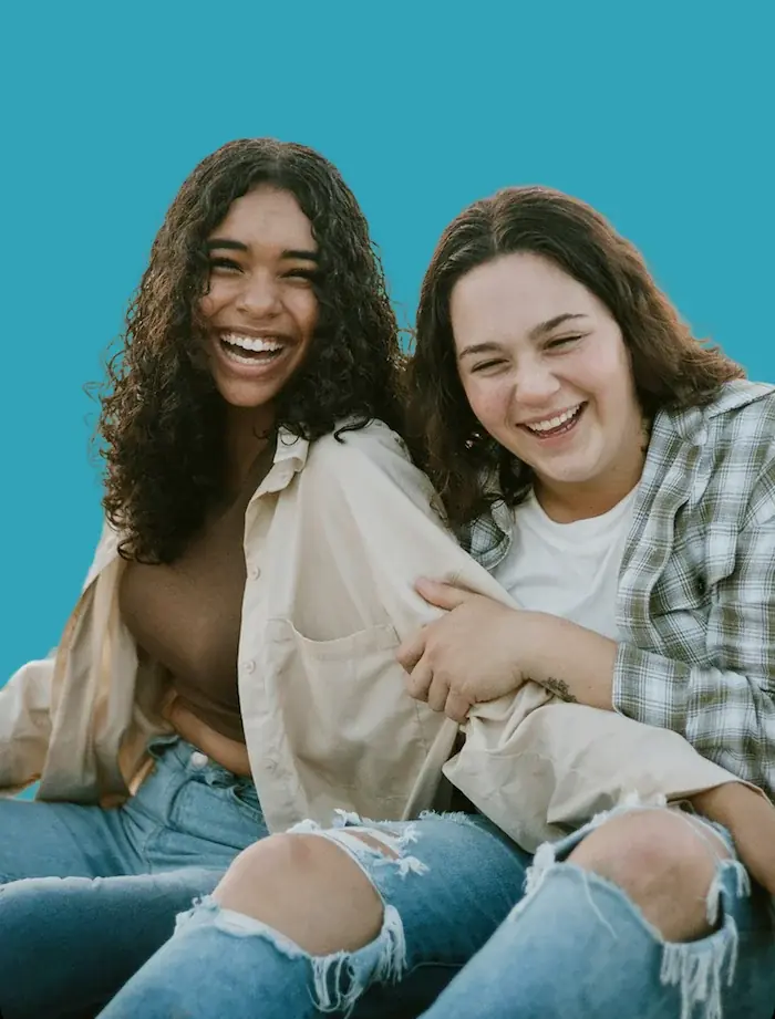 About Photo 1-new1 Two college students laughing together